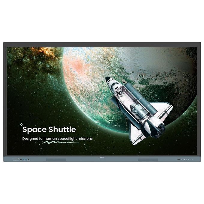 BenQ 9H.F9FTK.DE4 RE7504 Pannello piatto interattivo 75'' 4K Ultra HD Touchscreen 40 punti 450 cd-m² Android 13.0 colore Nero Grigio