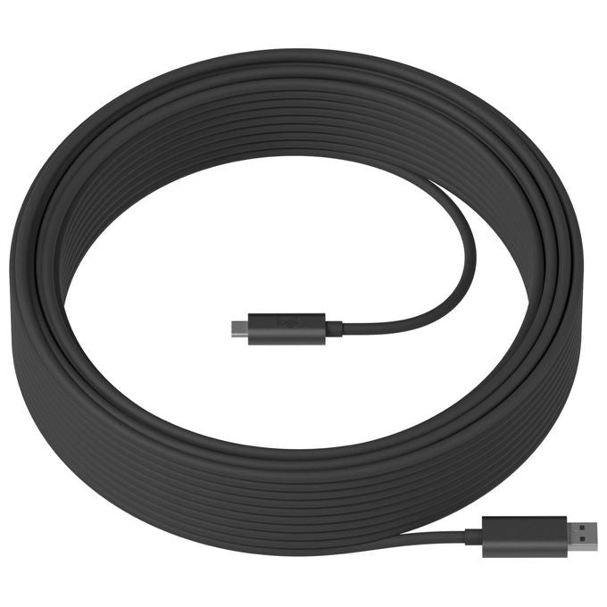 Logitech 939-001802 Strong Cavo USB 3.2 Gen 2 25 m USB A maschio a USB C maschio 10 Gbit-s colore Grafite