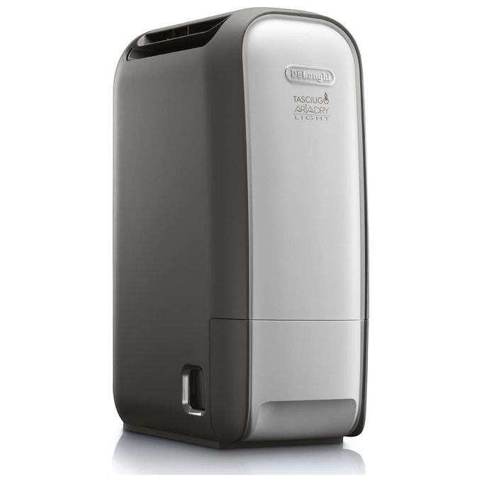 DeLonghi DNS80 Deumidificatore 7,5Litri-24h 34Db Lcd con Timer Swing Ionizzatore Nero-Grigio