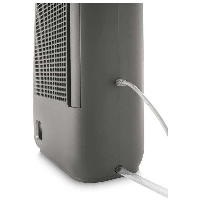 DeLonghi DNS80 Deumidificatore 7,5Litri-24h 34Db Lcd con Timer Swing Ionizzatore Nero-Grigio
