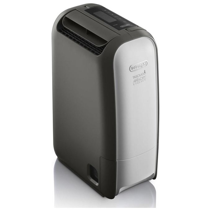 DeLonghi DNS80 Deumidificatore 7,5Litri-24h 34Db Lcd con Timer Swing Ionizzatore Nero-Grigio
