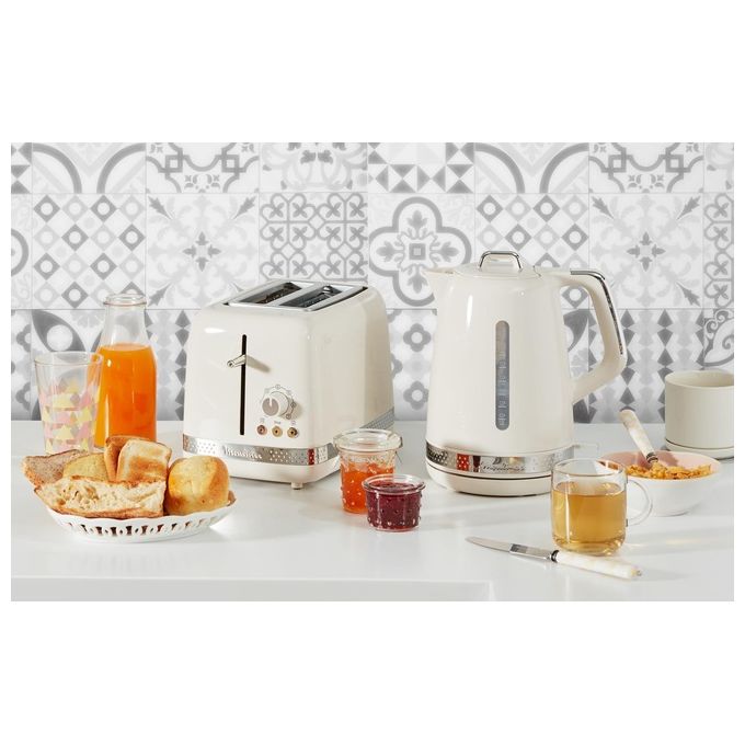 Moulinex LT300A10 Soleil Tostapane 2 fette 850 W 7 livelli di doratura Scongelamento Riscaldamento colore Avorio