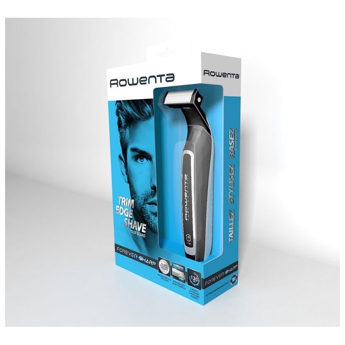 Rowenta TN6000 Forever Sharp Rasoio Regolabarba 3-in-1 Lame in Acciaio Inox Autoaffilanti 3 Pettini Regolabarba Autonomia 120 minuti