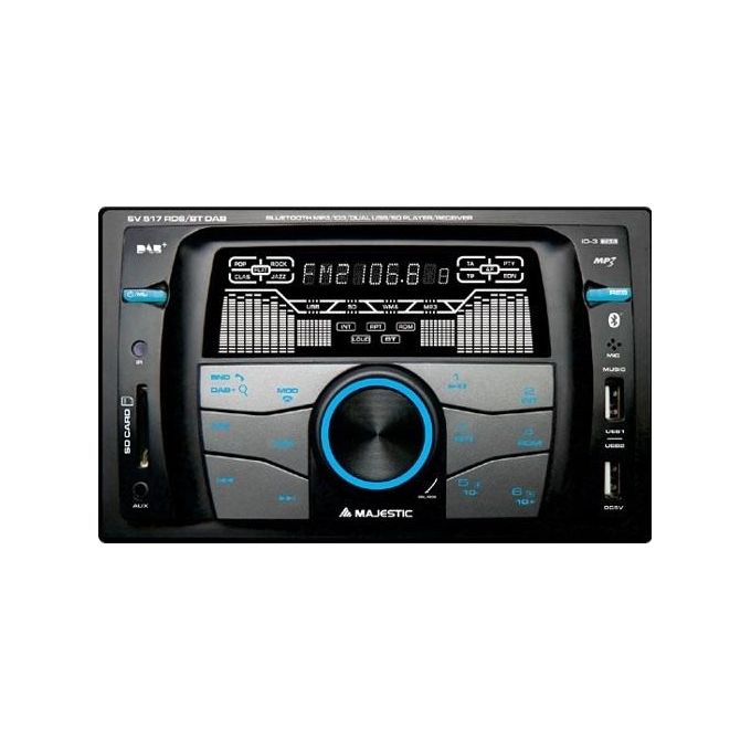 New majestic autoradio sv517 2 din dab bluetooth 180w usb frontale nero