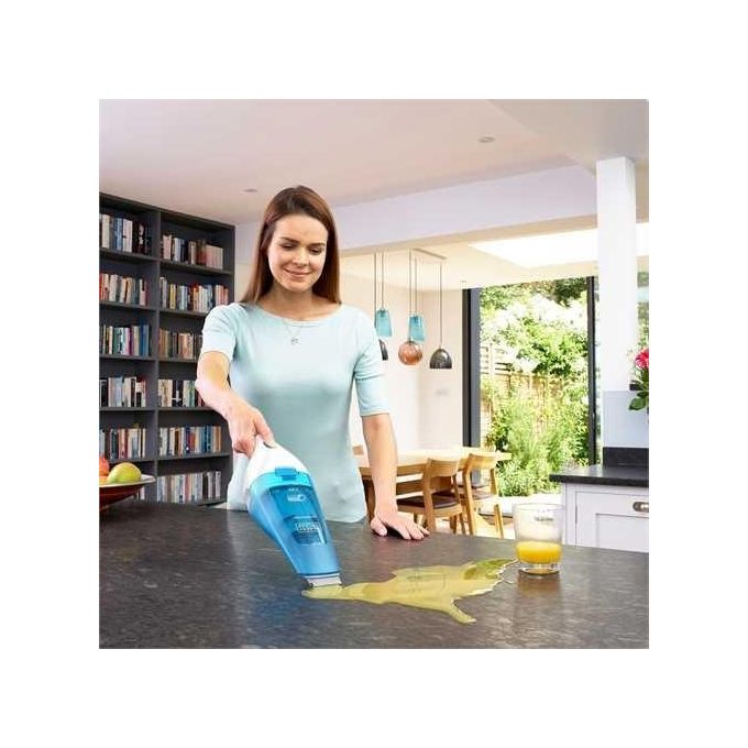 Black+Decker WDC115WA Aspirabriciole Ricaricabile Capacita' 0,385 L Autonomia 9 minuti Tecnologia Litio 3,6 V Blu-Bianco