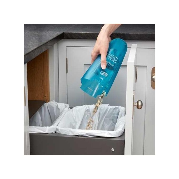 Black+Decker WDC115WA Aspirabriciole Ricaricabile Capacita' 0,385 L Autonomia 9 minuti Tecnologia Litio 3,6 V Blu-Bianco