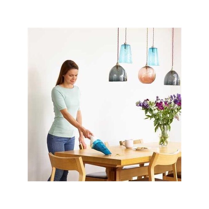 Black+Decker WDC115WA Aspirabriciole Ricaricabile Capacita' 0,385 L Autonomia 9 minuti Tecnologia Litio 3,6 V Blu-Bianco
