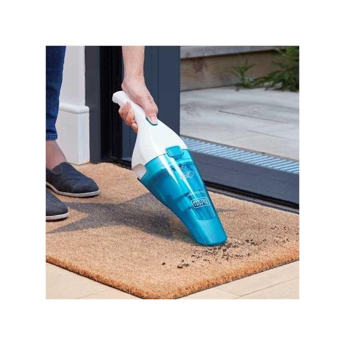 Black+Decker WDC115WA Aspirabriciole Ricaricabile Capacita' 0,385 L Autonomia 9 minuti Tecnologia Litio 3,6 V Blu-Bianco