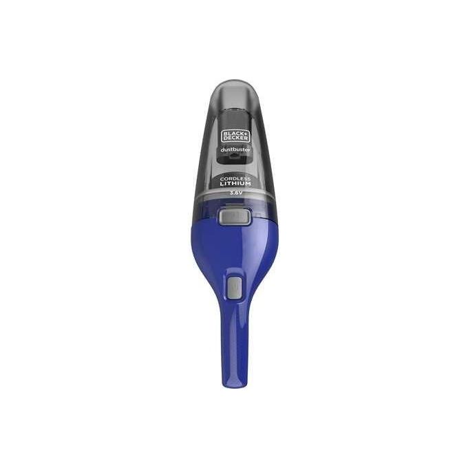 BLACK+DECKER NVC115WA‑QW - Aspirabriciole portatile senza filo, ciclonico, capacita' 0,385 L, potenza 5,4 W, autonomia 11,5 min, 58 dB, filtro lavabile, Grigio-Blu
