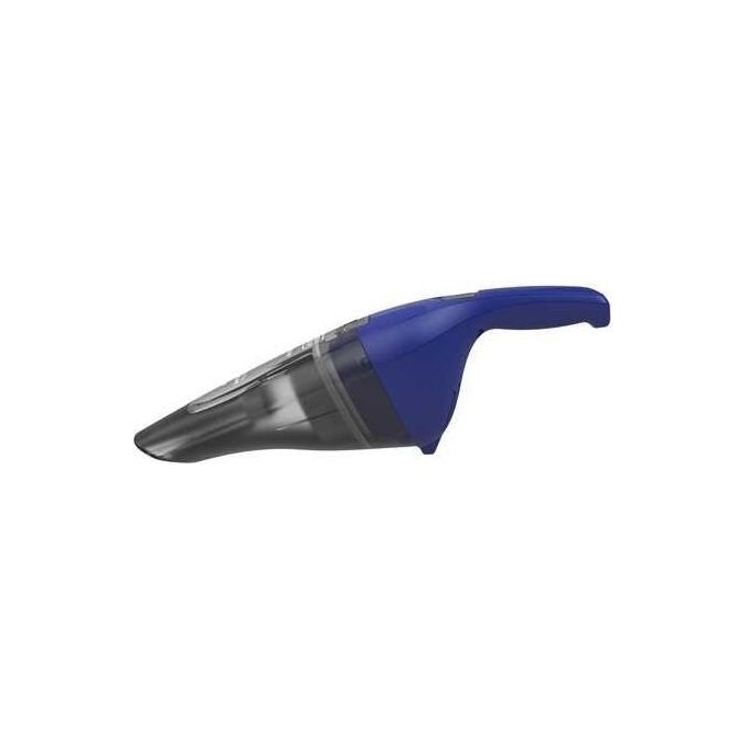 BLACK+DECKER NVC115WA‑QW - Aspirabriciole portatile senza filo, ciclonico, capacita' 0,385 L, potenza 5,4 W, autonomia 11,5 min, 58 dB, filtro lavabile, Grigio-Blu
