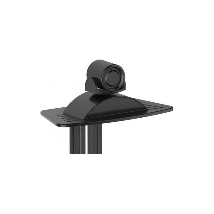 Reflecta 23210 STAND 70VC Staffa TV da Terra Regolabile in Altezza 120-207 cm Rotazione 90° Inclinazione +5°--12° VESA 200x200-600x400 Capacita' 50 Kg con Mensola e Ruote colore Alluminio Nero