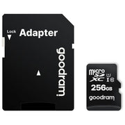 Goodram M1AA-2560R12 M1AA MicroSDXC 256 GB UHS-I Classe 10 Velocita' Lettura 100 MB-s Adattatore SD Incluso colore Nero