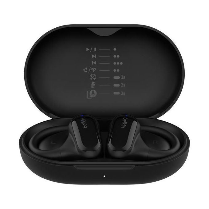 Belkin AUC013CTBK SoundForm ClearFit Auricolare True Wireless Stereo Bluetooth 5.3 IPX5 8 ore di autonomia con custodia 26 ore colore Nero