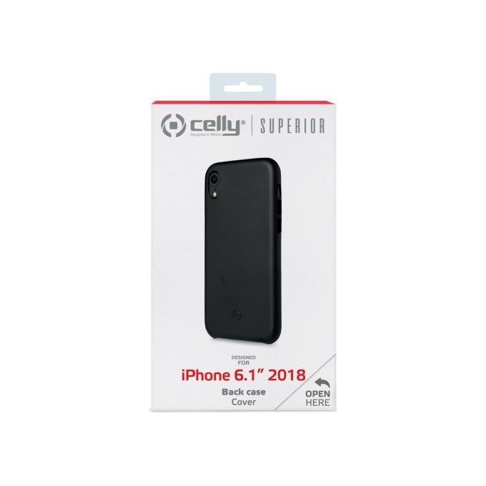 Celly Cover Superior per iPhone XR Nero
