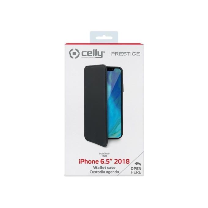 Celly Cover Prestige per iPhone Xs Max Nero