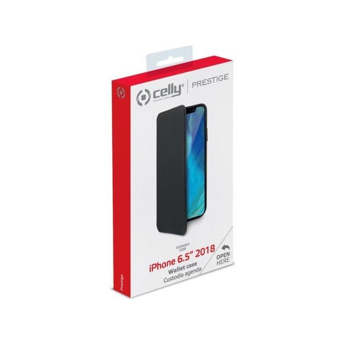 Celly Cover Prestige per iPhone Xs Max Nero