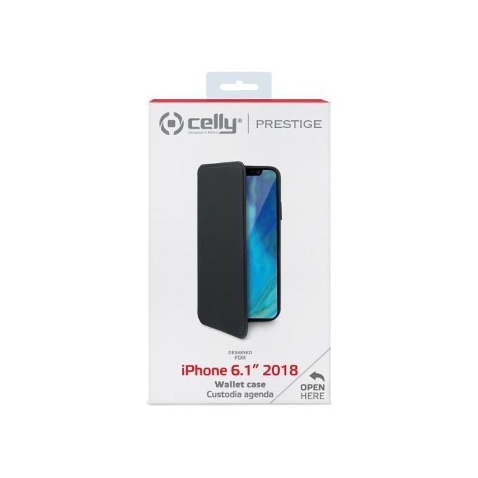 Celly Cover Prestige per iPhone Xr Nero