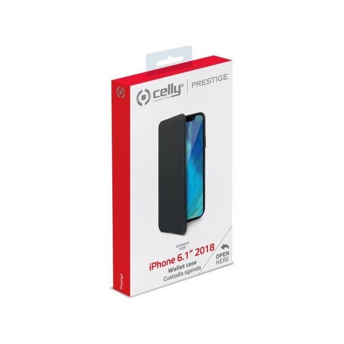 Celly Cover Prestige per iPhone Xr Nero