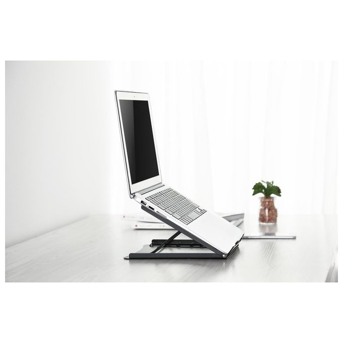 Digitus DA-90368 Supporto per Notebook regolabile 5 posizioni 10'' 15'' 5 Kg struttura aperta colore Nero