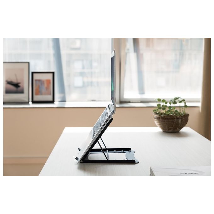 Digitus DA-90368 Supporto per Notebook regolabile 5 posizioni 10'' 15'' 5 Kg struttura aperta colore Nero
