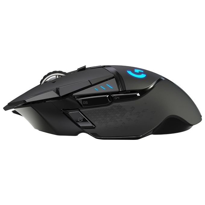 Logitech 910-005568 G502 LIGHTSPEED Mouse Gaming Wireless HERO 25K 25600 DPI 11 Pulsanti Programmabili colore Nero
