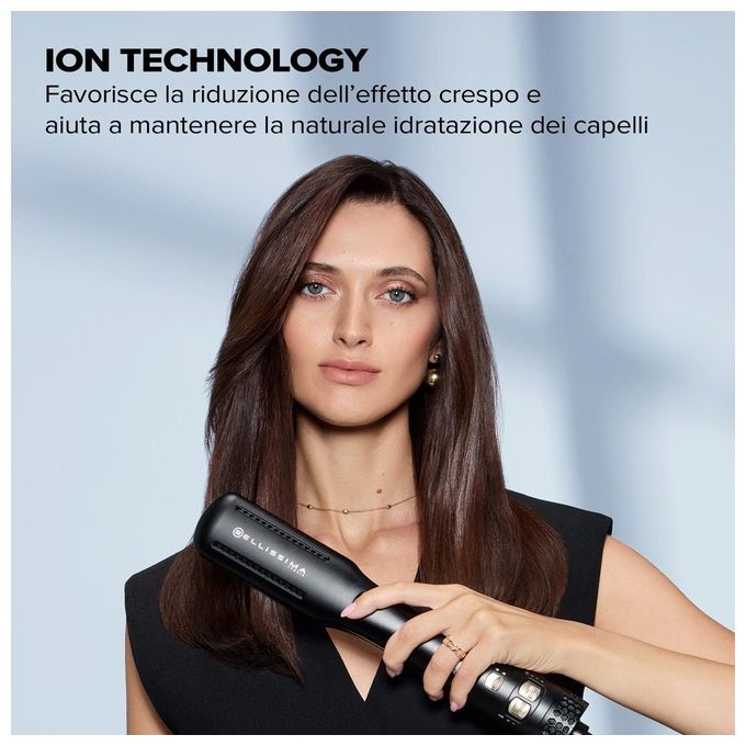 Bellissima 11967 AirSleek Piastra per capelli 2in1 640 W Ceramica e Cheratina Ionica 2 temperature 2 velocita' cavo girevole 2 m colore Nero Oro