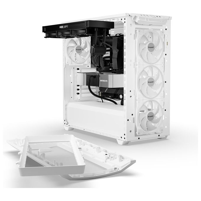 Be quiet! BGW64 Shadow Base 800 FX White Case PC Midi Tower con Illuminazione ARGB e Pannello Laterale in Vetro Temperato colore Bianco
