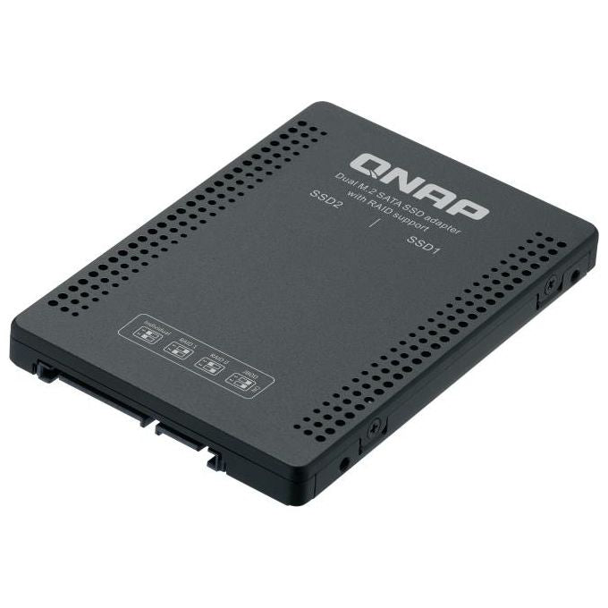 QNAP QDA-A2MAR Adattatore Dual M.2 SATA SSD a 2.5'' SATA con Supporto RAID 0 1 JBOD colore Nero