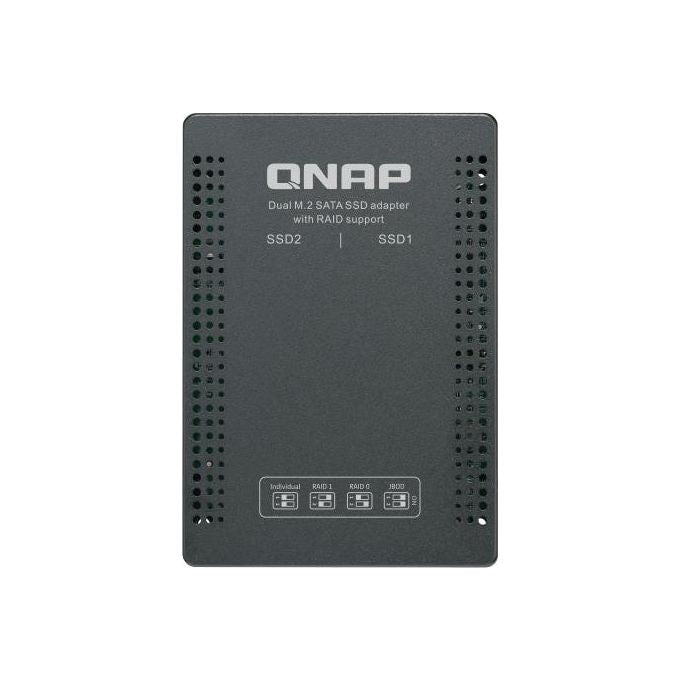 QNAP QDA-A2MAR Adattatore Dual M.2 SATA SSD a 2.5'' SATA con Supporto RAID 0 1 JBOD colore Nero