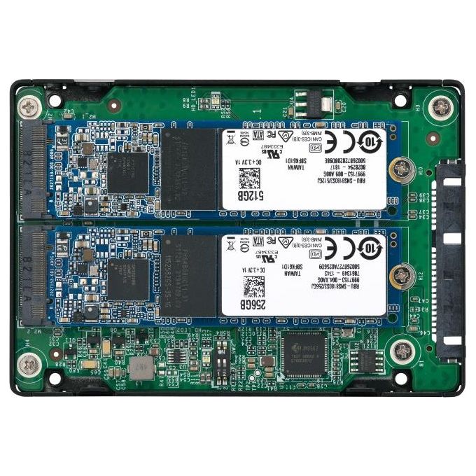QNAP QDA-A2MAR Adattatore Dual M.2 SATA SSD a 2.5'' SATA con Supporto RAID 0 1 JBOD colore Nero