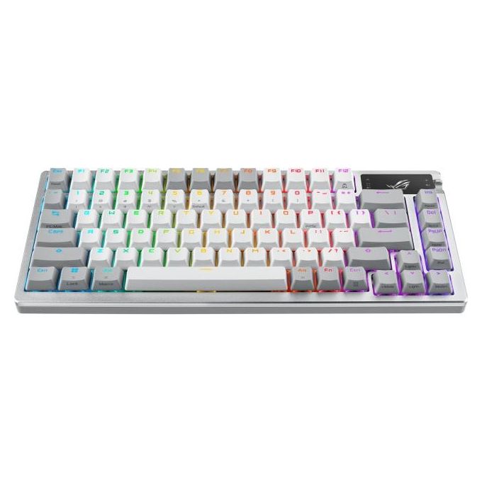 ASUS 90MP031A-BKIA10 ROG Azoth Tastiera da Gaming Wireless 75 Tasti Switch ROG NX Rossi Personalizzabili Layout Italia colore Bianco