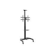 Link Supporto Tv 37-70 fino a 50 Kg Regolabile in Altezza con Ripiani e Ruote