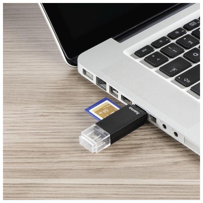 Hama Basic Lettore di Schede Nero Usb 2.0-Micro-Usb