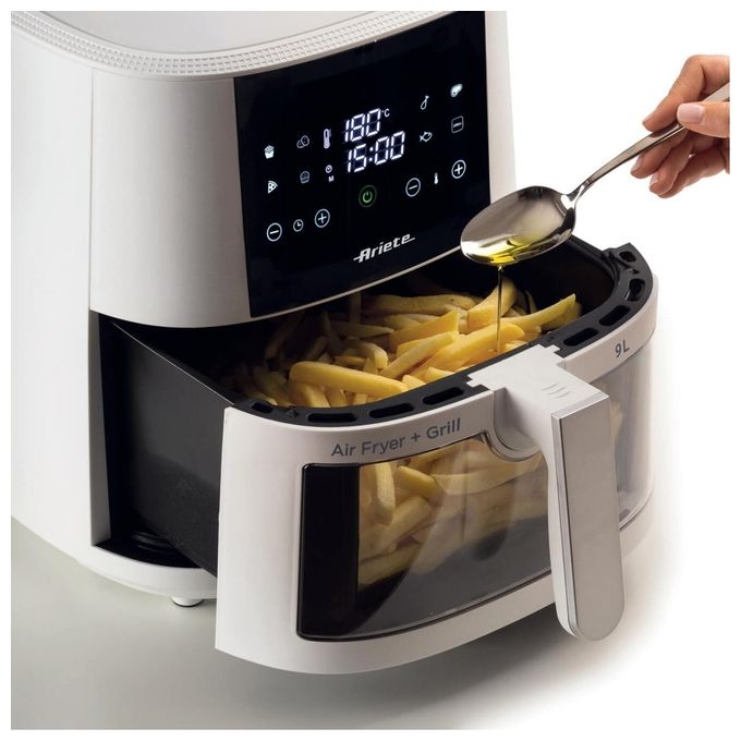 Ariete 4630 Friggitrice ad aria 9L 1500W 8 programmi Touch Screen Funzione Grill colore Bianco