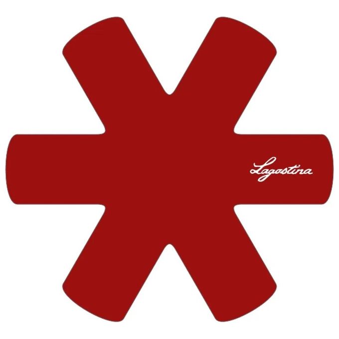 Lagostina Ingenio Smart Set Proteggi Padelle Antiaderenti Cotone 4 Pezzi Rosso