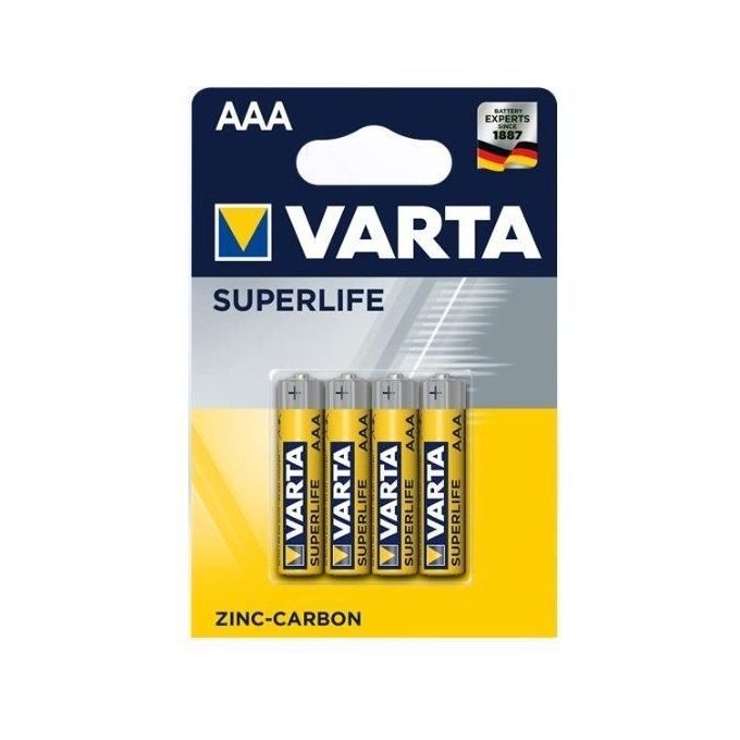 Varta Confezione 4 Superlife Zinco Carbone Mini Stilo AAA
