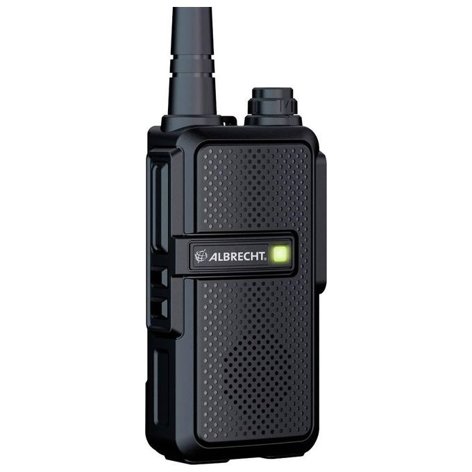 Albrecht 29825 Tectalk Worker 3 Walkie Talkie Robusti con 16 Canali PMR446 Portata fino a 10 km Batteria Ricaricabile 2200 mAh Resistente alla Polvere e agli Spruzzi colore Nero