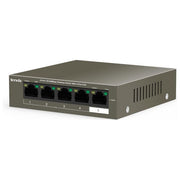 Tenda TEF1105P-4-63W Switch Desktop 5 Porte Fast Ethernet 10-100 Mbps 4 Porte PoE IEEE 802.3af-at 63W Chassis Metallo colore Nero