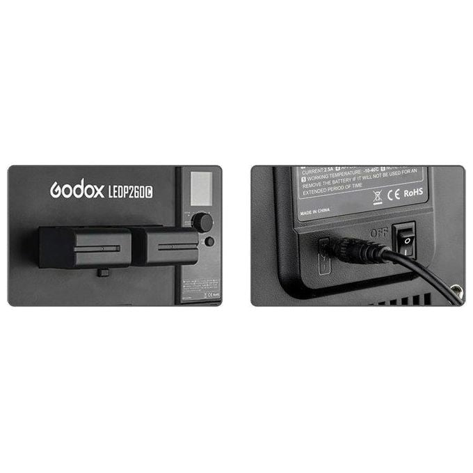 Godox LEDP260C Pannello LED Bicolor 30W 2200 lux CRI 95 Temperatura 3300K 5600K Telecomando Wireless 433MHz