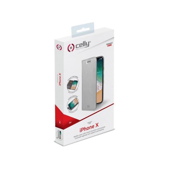 Celly AIR900SV Air Case per iPhone X Argento