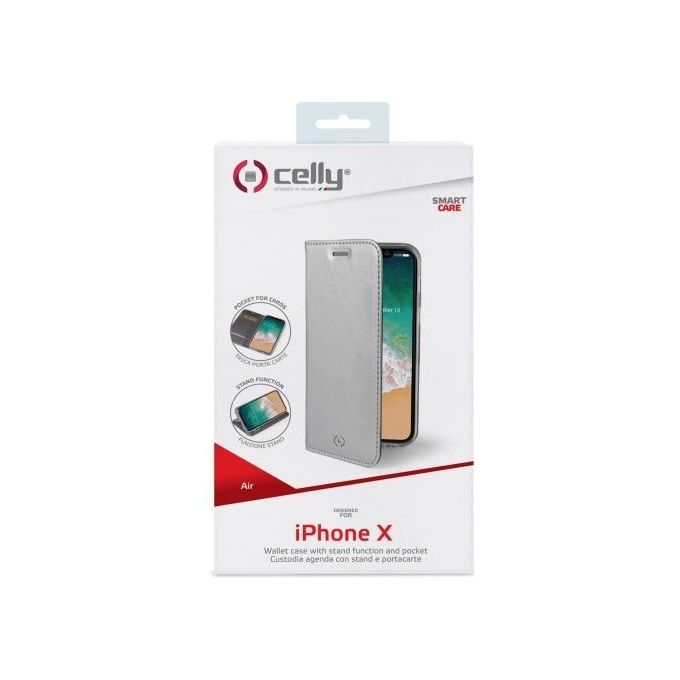 Celly AIR900SV Air Case per iPhone X Argento