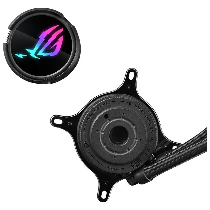 Asus 90RC00T0-M0UAY0 ROG Strix LC III 360 Dissipatore a Liquido 360mm 3 Ventole 120mm Display LCD PWM colore Nero