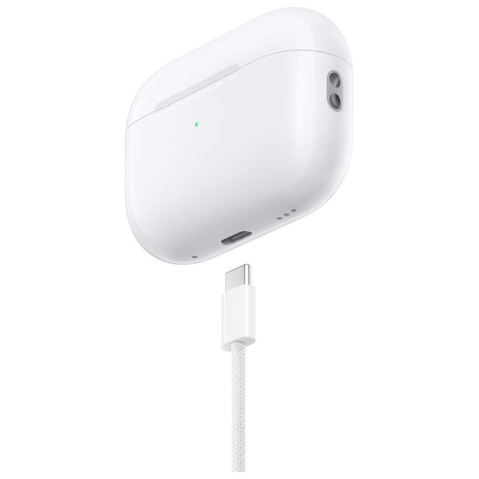 Apple MTJV3TY-A AirPods Pro 2a Generazione Auricolari True Wireless Bluetooth Cancellazione Rumore Attiva Audio Adattivo IP54 colore Bianco