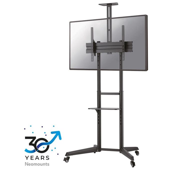 Neomounts FL50-550BL1 Carrello TV da Pavimento Mobile 37'' 70'' 50 Kg 4 Ruote 2 Ripiani VESA 600x400 colore Nero