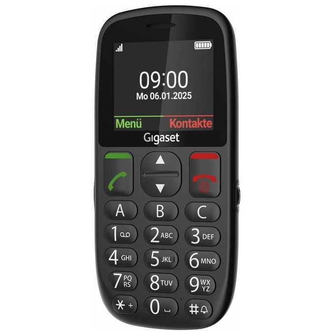 Gigaset GL395, Telefono Cellulare per Anziani, Nero, Sim Singola, Tasto SOS