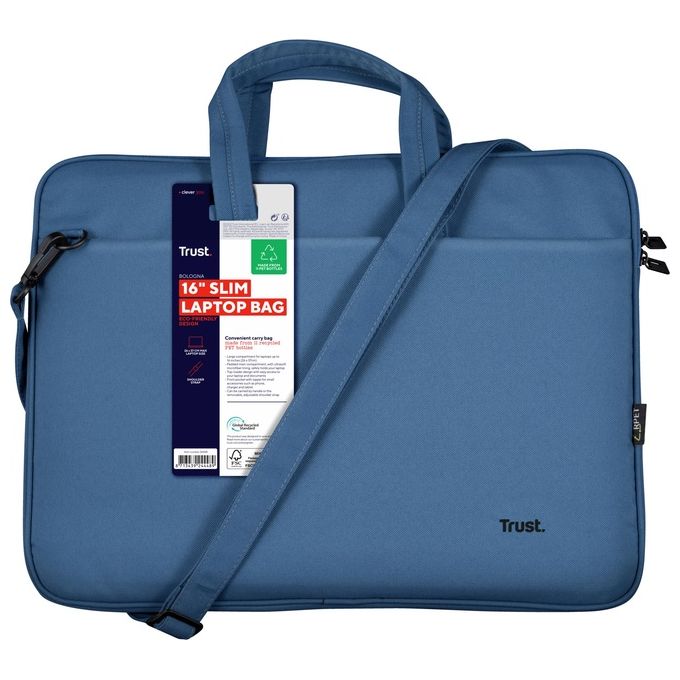 Trust Bologna Borsa per Notebook 16'' Valigetta Ventiquattrore Blu