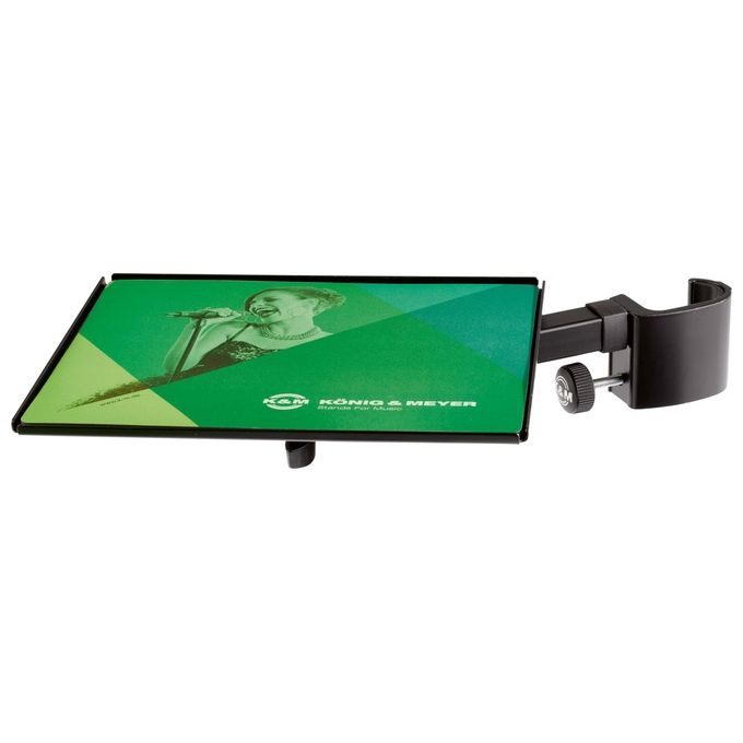 König and Meyer 12152-000-55 Supporto per mouse in acciaio con tappetino per tubi fino a 30 mm colore Nero