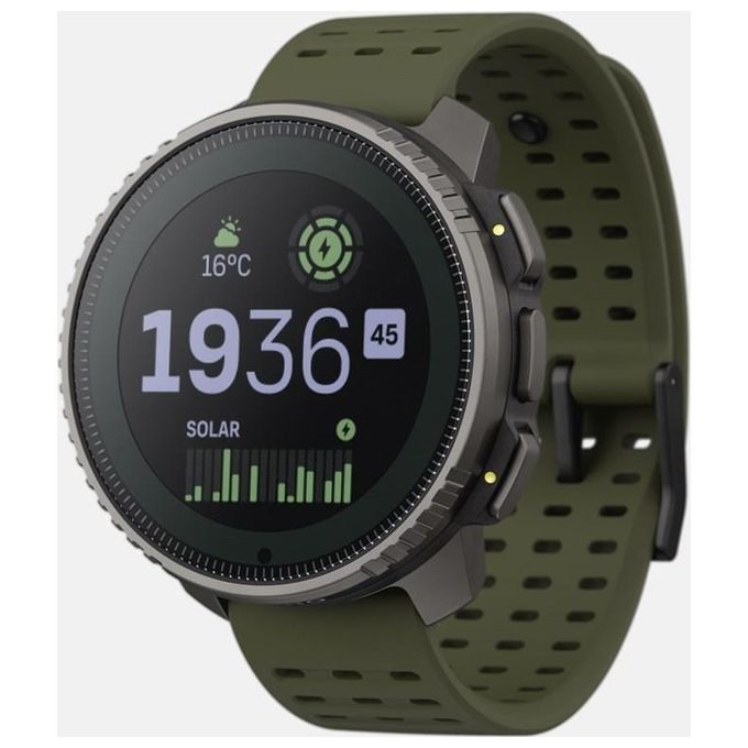 SUUNTO SS050859000 Vertical Orologio Sportivo GPS 95+ Sport Ricarica Solare Monitoraggio Salute 24-7 colore Verde