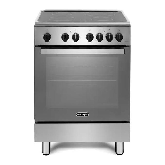 De'Longhi DMX 64 VL Cucina Libera Installazione Vetroceramica 60x60 cm 4 Fuochi Forno Elettrico Multifunzione 69 L Classe A colore Inox