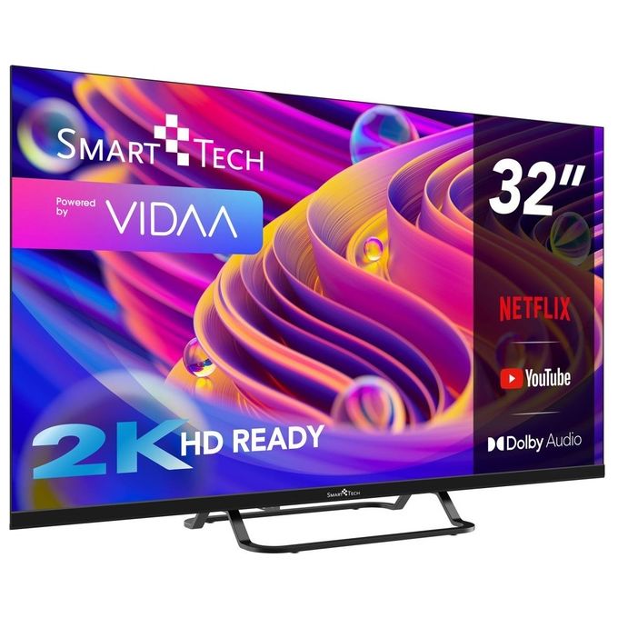 Smart-Tech 32HV02V TV LED 32'' HD Ready VIDAA Smart TV Wi-Fi DVB-T2-C-S2 Hotel Mode 3 HDMI colore Nero